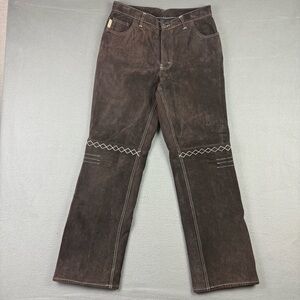 W2W Wash 2 Wear Suede Pants‎ Women's 32x32 Brown Leather Made in Canada Vintage